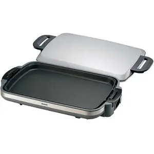 electric griddle with lid